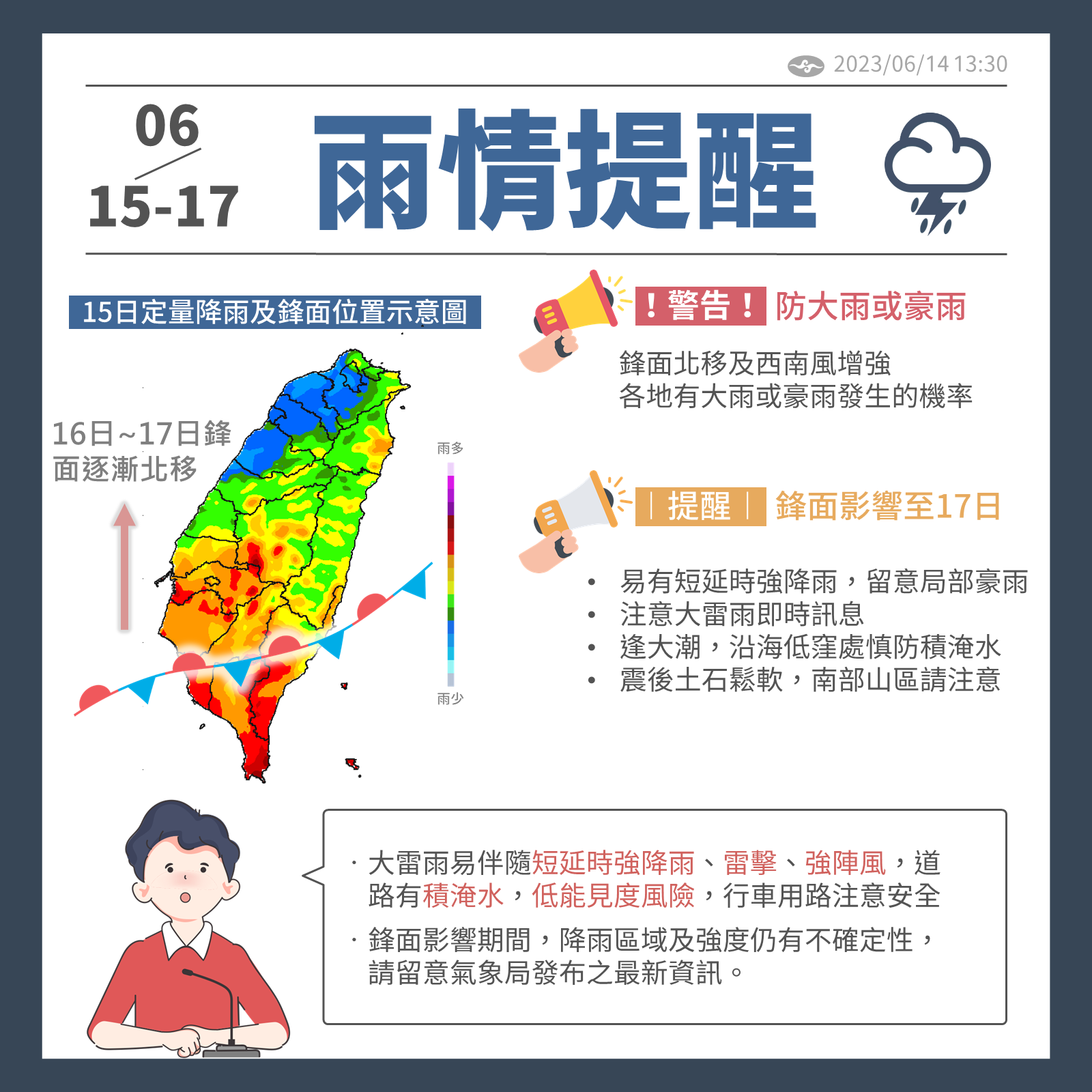 氣象局雨情提醒