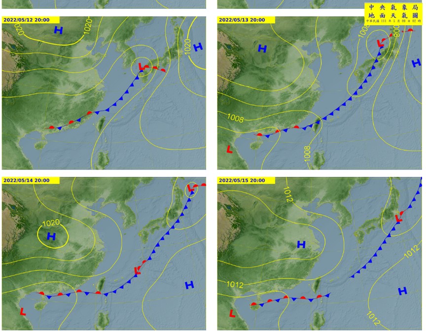 央氣象局地面天氣圖