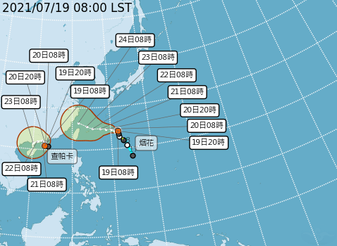 颱風路徑潛勢預報