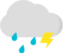 多雲短暫陣雨或雷雨